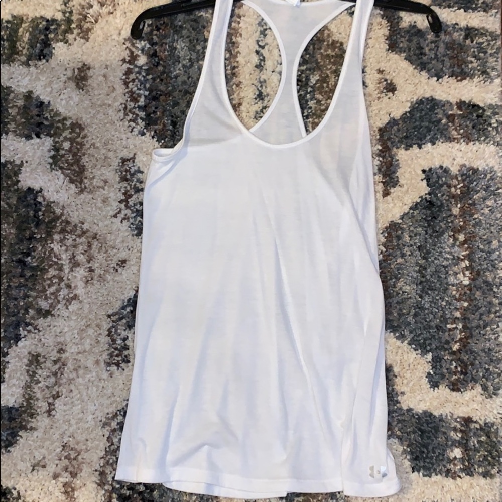 Medium white under armor workout tank